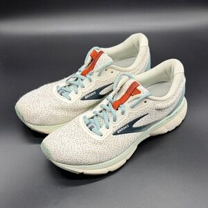 Brooks Trace 1 Women's Running Shoes White Light Blue Orange Size 8.5 Road